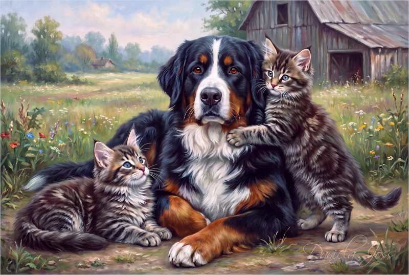 Eine Schönheit die sich mit einem Eiswürfel abkühlt als Digital Painting von Daniela Joss.