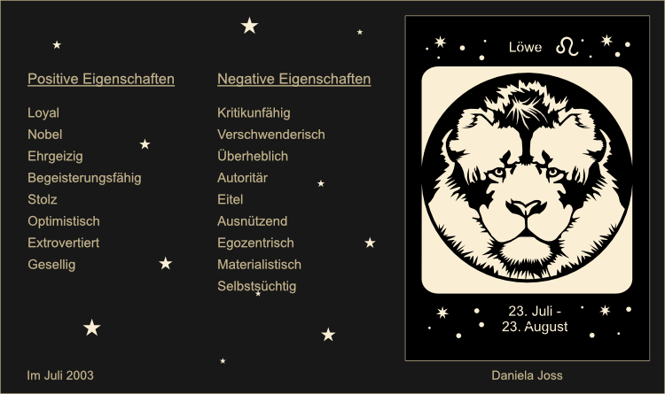 Sternzeichen, Tierkreiszeichen, Löwe: Loyal, Nobel, Ehrgeizig