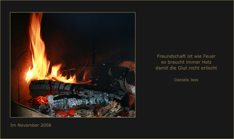 Loderndes Feuer.