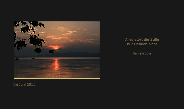 Sonnenuntergang am Murtensee.