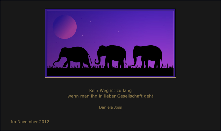 Elefantenherde in der Steppe.