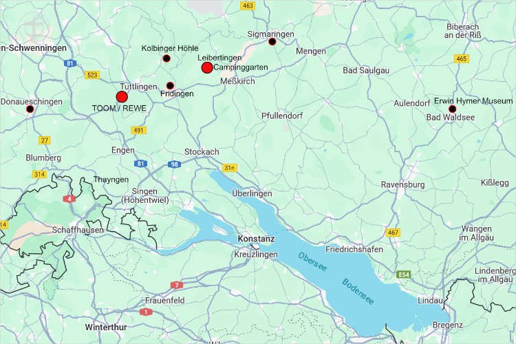 Karte, Leibertingen nach Tuttlingen von Daniela Joss