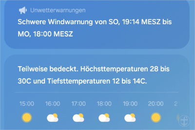 Unwetterwarnung, starker Wind von Daniela Joss