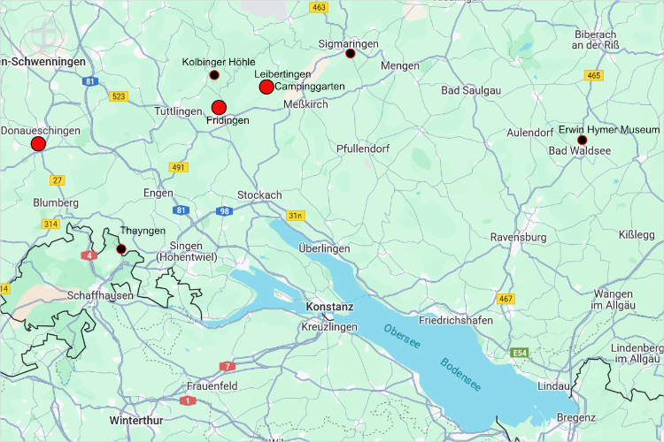 Karte Leibertingen – Donaueschingen von Daniela Joss