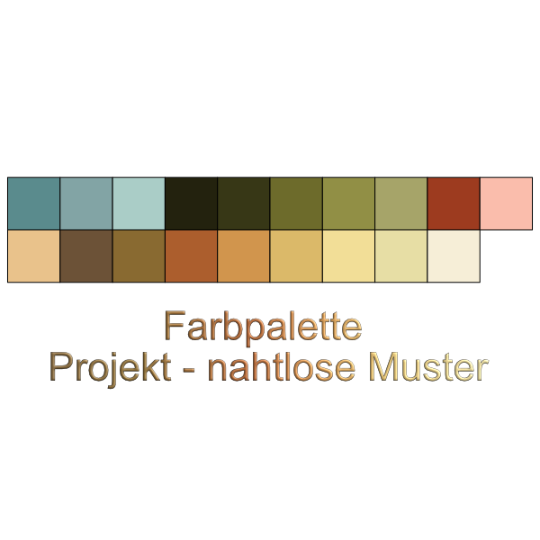 Farbpalette für das Projekt, nahtlose Muster.