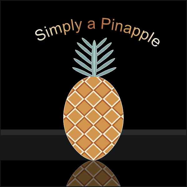Ananas in einfachen Formen